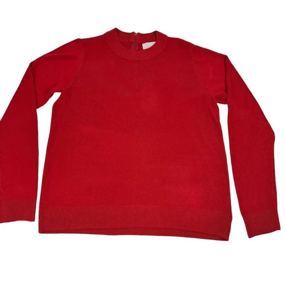 Carolyn Taylor Mock Neck Red Sweater size XL